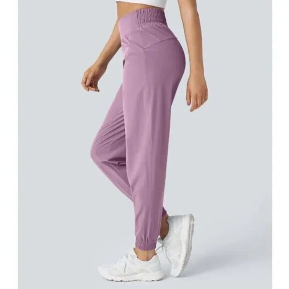 Halara High Waisted Elastic Waistband Hiking Joggers Dusty Orchid XS - Picture 2 of 8